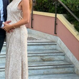 H&M vip Silk Blend Textured Dress